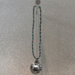 one-of-a-kind handmade disco ball rearview mirror charm